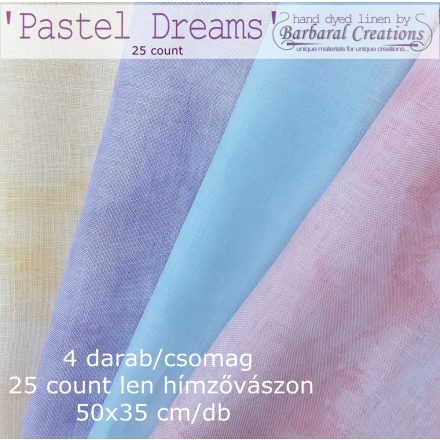 Kézzel festett len hímzővászon csomag 25 count - Pastel Dreams