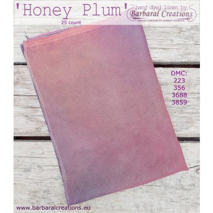 Kézzel festett len hímzővászon 25 count - Honey Plum