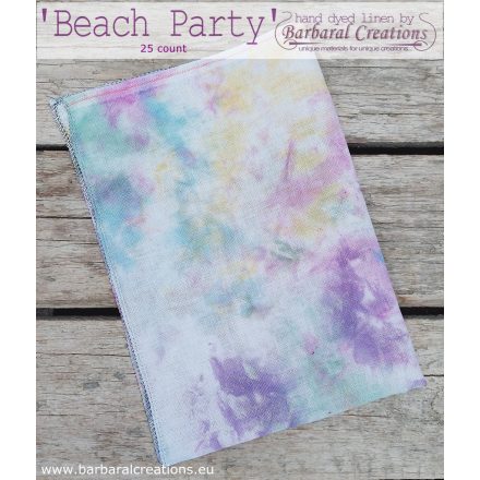 Kézzel festett len hímzővászon 25 count - Beach Party