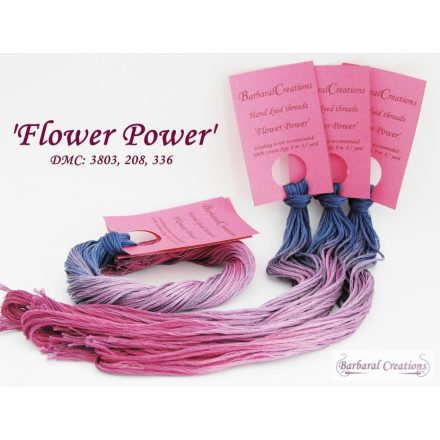 Kézzel festett pamut hímzőfonal - Flower Power