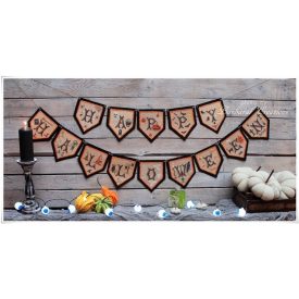 Keresztszemes hímzésminta - Happy Halloween