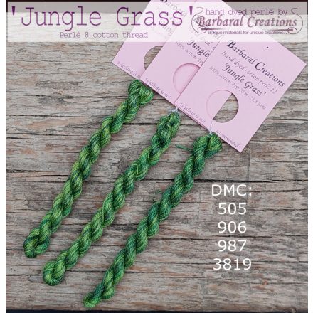 Kézzel festett pamut perlé 8 (gyöngy) hímzőfonal - Jungle Grass