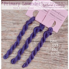   Kézzel festett pamut perlé 8 (gyöngy) hímzőfonal - Primary Lavender