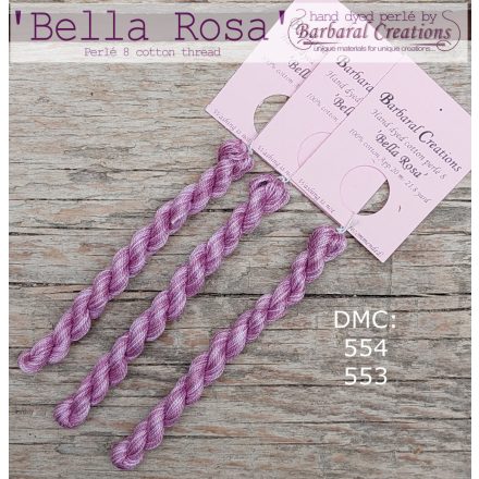 Kézzel festett pamut perlé 8 (gyöngy) hímzőfonal - Bella Rosa