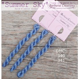   Kézzel festett pamut perlé 8 (gyöngy) hímzőfonal - Summer Sky
