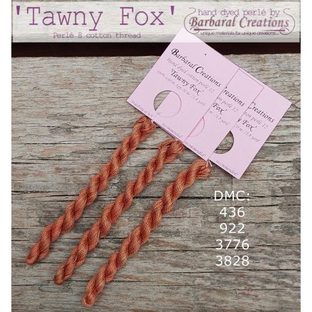 Kézzel festett pamut perlé 8 (gyöngy) hímzőfonal - Tawny Fox