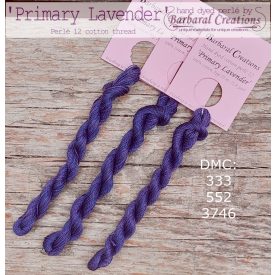   Kézzel festett pamut perlé 12 (gyöngy) hímzőfonal - Primary Lavender