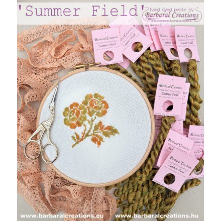 Kézzel festett pamut perlé 12 (gyöngy) hímzőfonal - Summer Field
