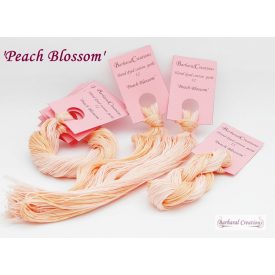   Kézzel festett pamut perlé 12 (gyöngy) hímzőfonal - Peach Blossom