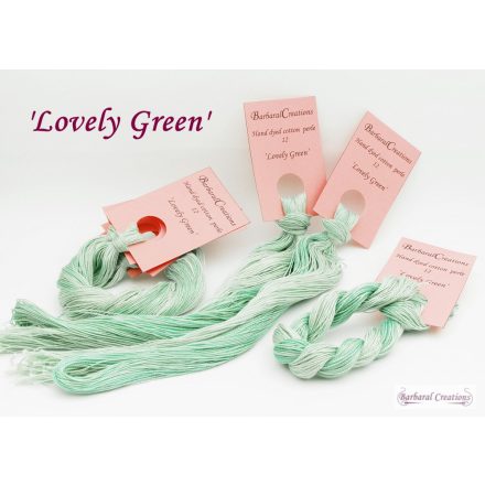 Kézzel festett pamut perlé 12 (gyöngy) hímzőfonal - Lovely Green