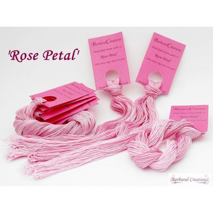 Kézzel festett pamut perlé 12 (gyöngy) hímzőfonal - Rose Petal