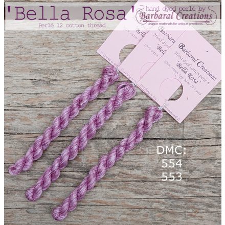 Kézzel festett pamut perlé 12 (gyöngy) hímzőfonal - Bella Rosa