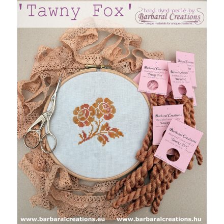 Kézzel festett pamut perlé 12 (gyöngy) hímzőfonal - Tawny Fox