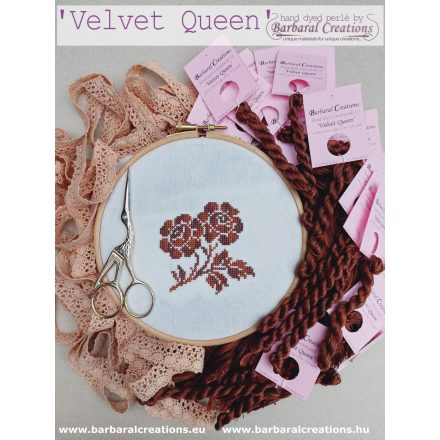 Kézzel festett pamut perlé 12 (gyöngy) hímzőfonal - Velvet Queen