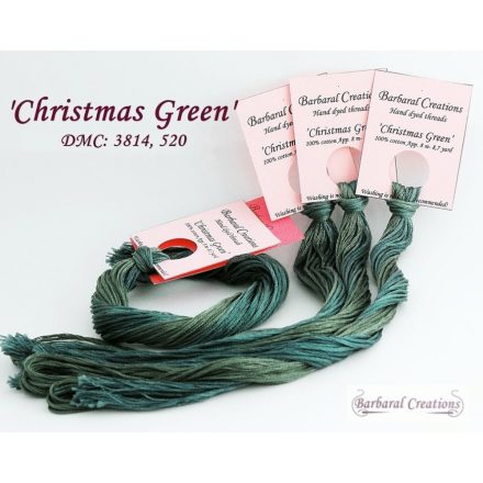 Kézzel festett pamut hímzőfonal - Christmas Green