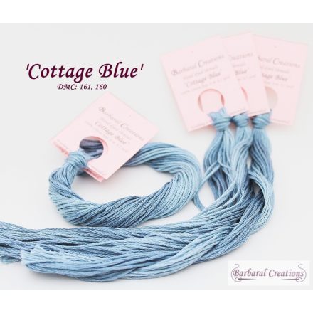 Kézzel festett pamut hímzőfonal - Cottage Blue