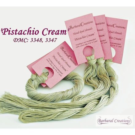 Kézzel festett pamut hímzőfonal - Pistachio Cream