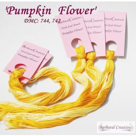 Kézzel festett pamut hímzőfonal - Pumpkin Flower
