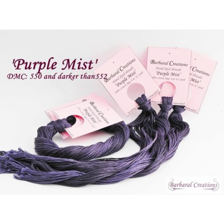 Kézzel festett pamut hímzőfonal - Purple Mist
