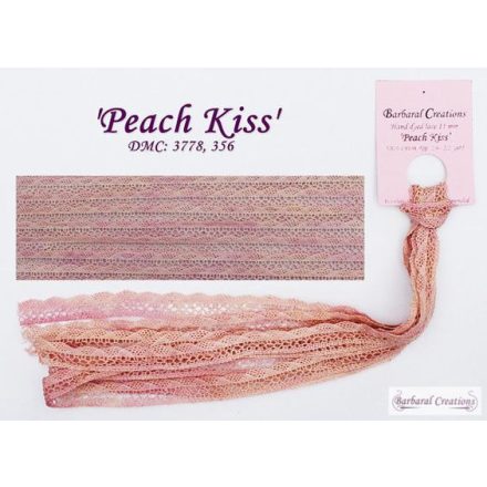 Kézzel festett pamut csipke - Peach Kiss