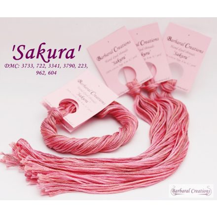 Kézzel festett pamut hímzőfonal - Sakura