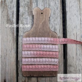 Kézzel festett pamut csipke - Pastel Rose
