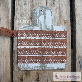 Kézzel festett pamut csipke - Rusty