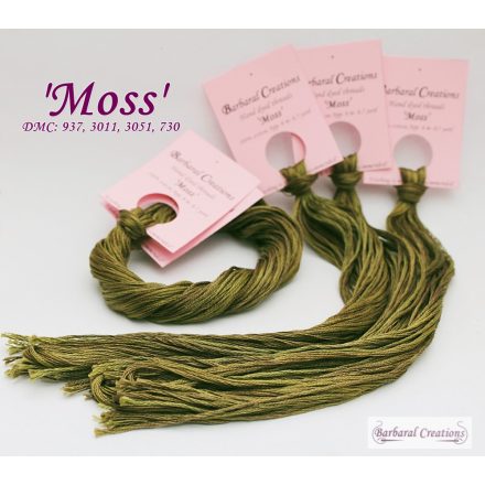 Kézzel festett pamut hímzőfonal - Moss