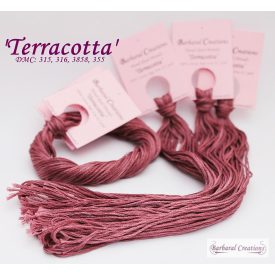Kézzel festett pamut hímzőfonal - Terracotta
