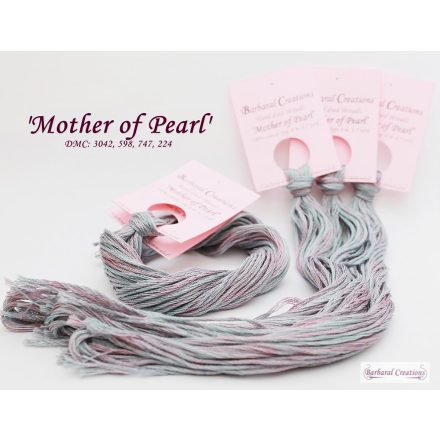 Kézzel festett pamut hímzőfonal - Mother of Pearl