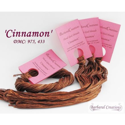 Kézzel festett pamut hímzőfonal - Cinnamon
