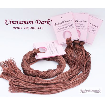 Kézzel festett pamut hímzőfonal - Cinnamon Dark