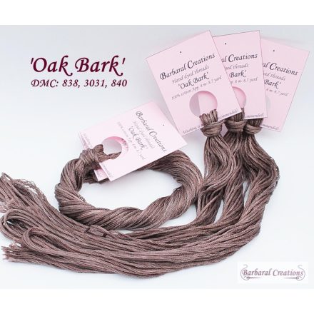 Kézzel festett pamut hímzőfonal - Oak Bark