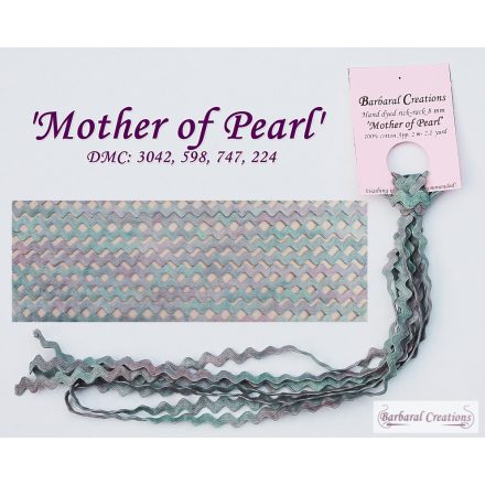 Kézzel festett pamut farkasfog - Mother of Pearl