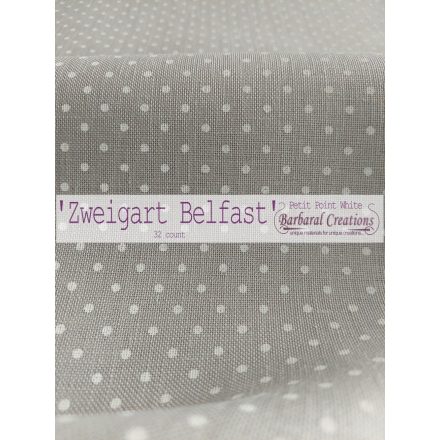 Zweigart  Belfast Petit Point - hímzővászon keresztszemes hímzéshez fehér pöttyös, méterben (140 cm széles)