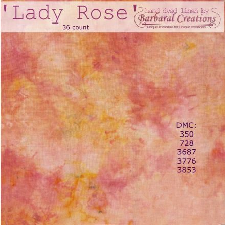 Kézzel festett len hímzővászon 36 ct - Lady Rose