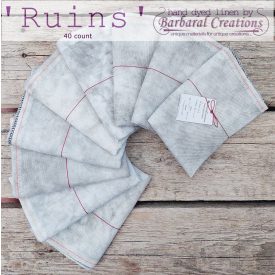 Kézzel festett len hímzővászon 40 ct - Ruins 70x50 cm