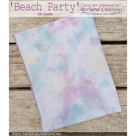 Kézzel festett pamut hímzővászon 28 ct - Beach Party