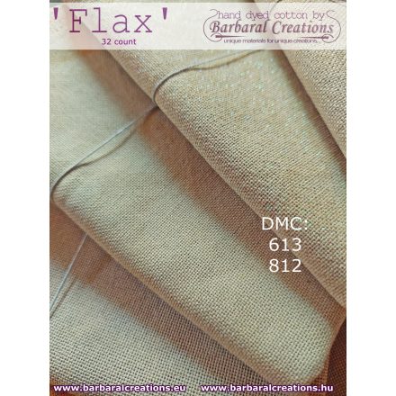 Kézzel festett pamut hímzővászon 32 ct - Flax 70x50 cm