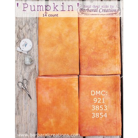 Kézzel festett aida hímzőalap 14 ct - Pumpkin 70x50 cm