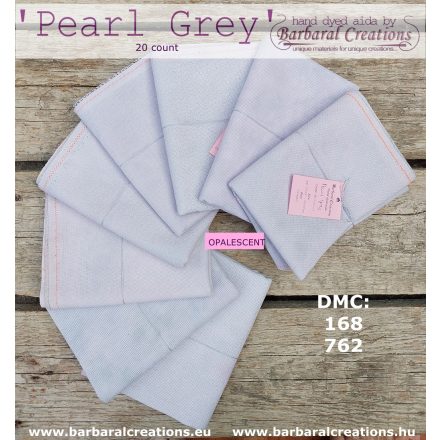 Kézzel festett OPALESCENT aida hímzőalap 20 ct - Pearl Grey 70x50 cm