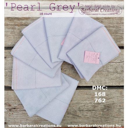 Kézzel festett aida hímzőalap 18 ct - Pearl Grey 70x50 cm