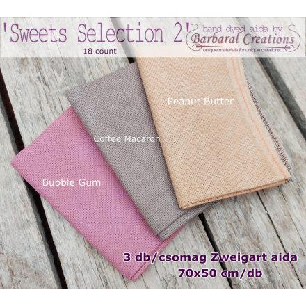 Sweets Selection 2. aida hímzőalap válogatás 18 ct - limitált darabszámban...