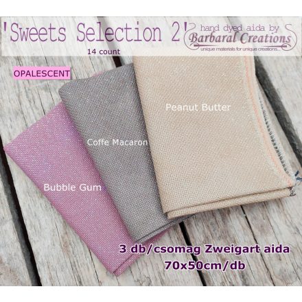 Sweets Selection 2. OPALESCENT aida hímzőalap válogatás 14 ct - limitált darabszámban...