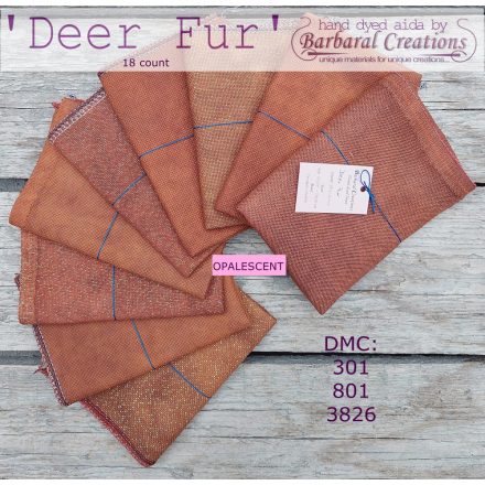 Kézzel festett OPALESCENT aida hímzőalap 18 ct - Deer Fur 50x35 cm